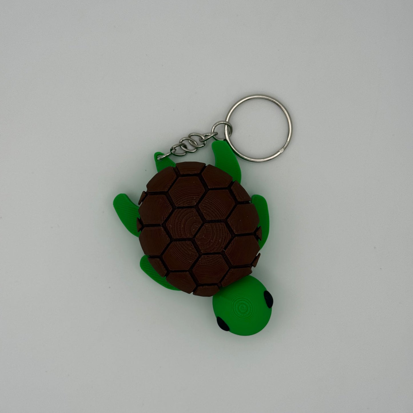 Turtle Buddy Fidget Clicker Keychain — 3D Printed