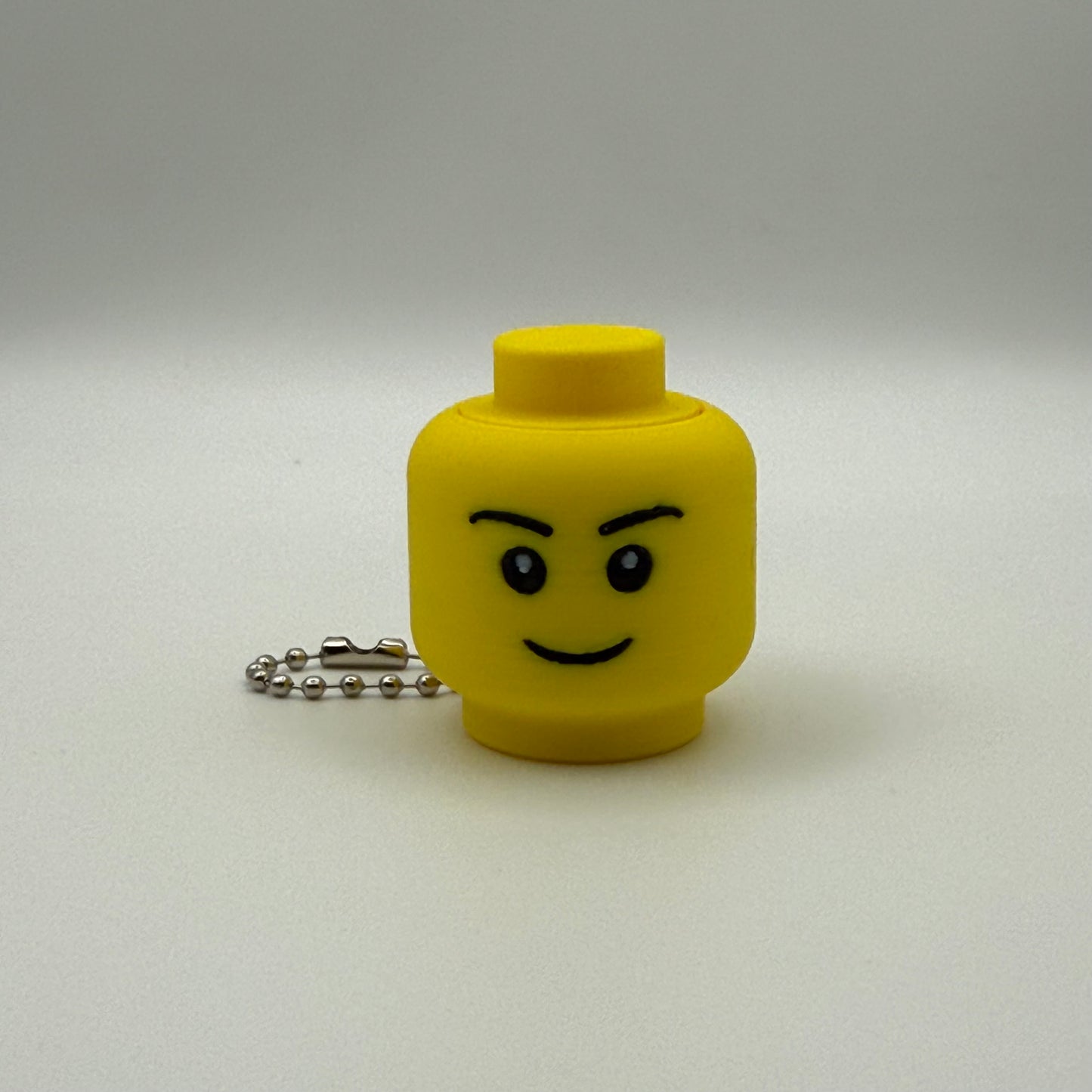 Brick Head Fidget Clicker Keychain — 3D Printed