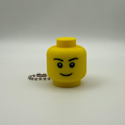 Brick Head Fidget Clicker Keychain — 3D Printed