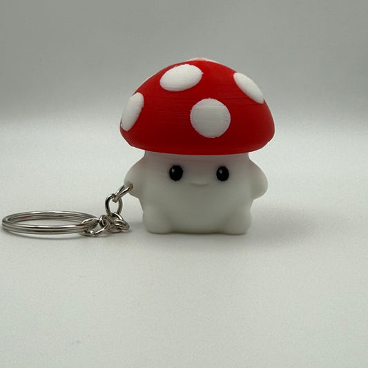Mushroom Buddy Fidget Clicker Keychain: Shroomy — 3D Printed