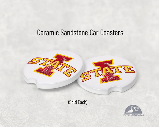 Iowa State - Ceramic Car Coaster