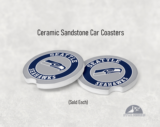Seattle Seahawks - Ceramic Car Coaster