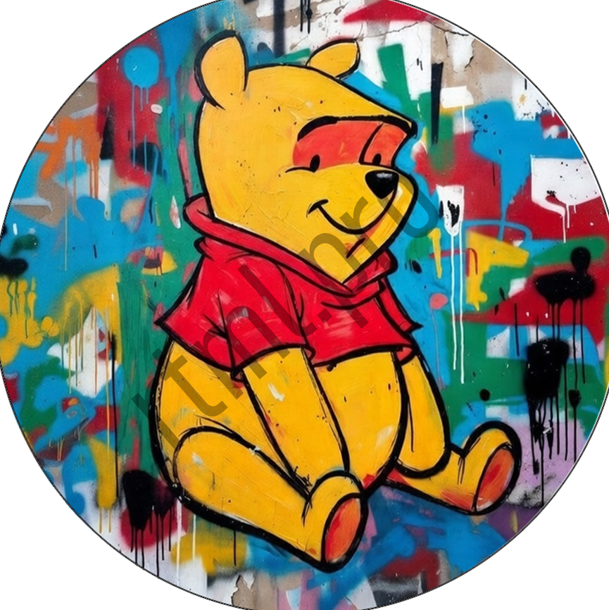 Pooh Graffiti - Ceramic Car Coaster