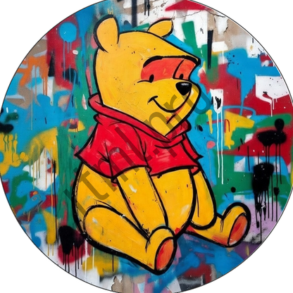 Pooh Graffiti - Ceramic Car Coaster