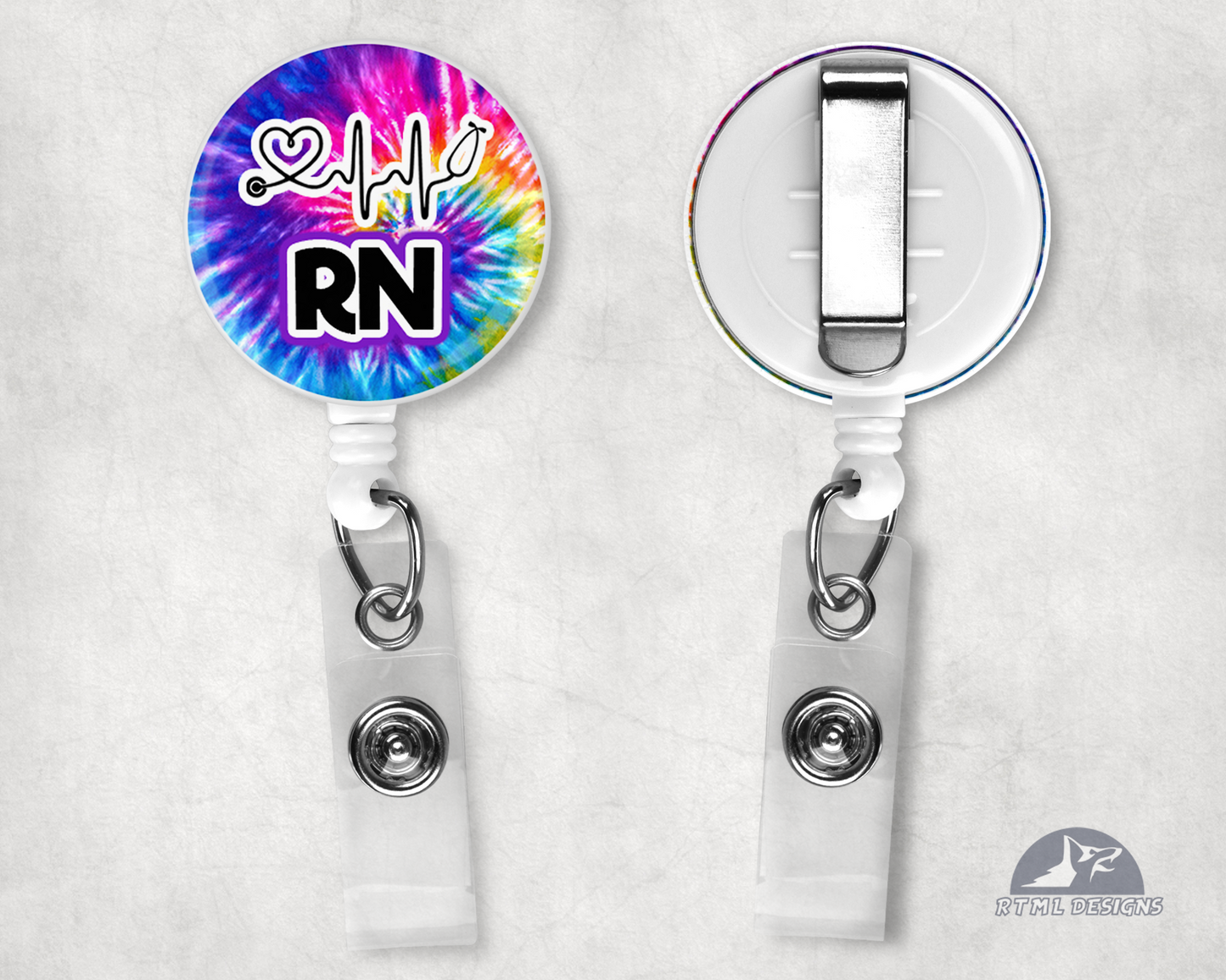Badge Reel - RN (Tie Dye)
