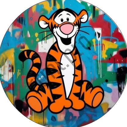 Tigger Graffiti - Ceramic Car Coaster