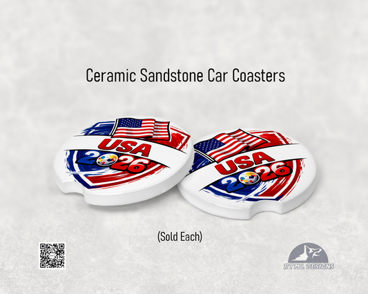 USA | World Cup 2026 - Ceramic Car Coaster