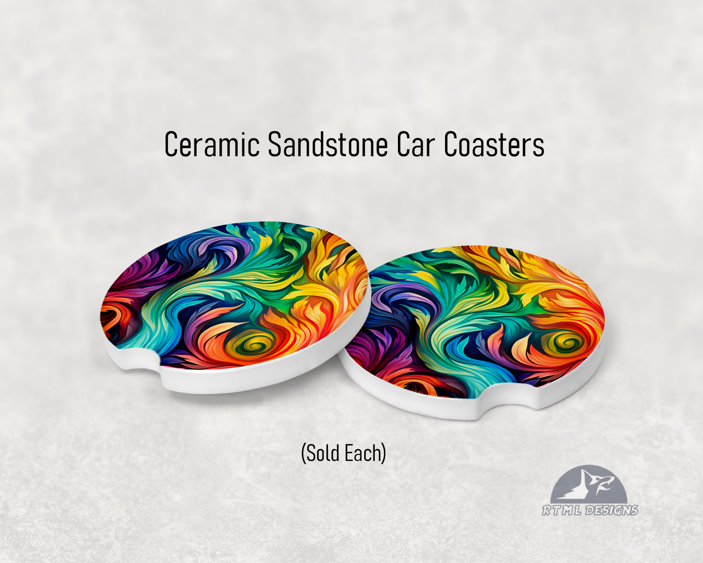 Colorful - Ceramic Car Coaster