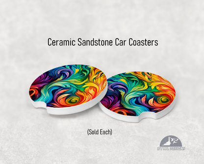 Colorful - Ceramic Car Coaster