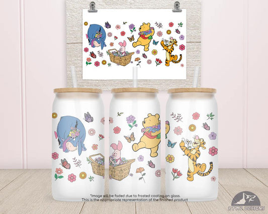 16oz Frosted Libby Glass - Pooh (Various)