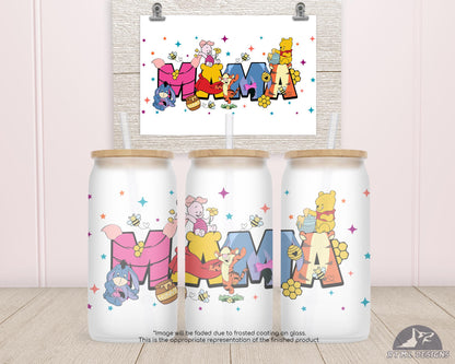 16oz Frosted Libby Glass - Pooh (Various)