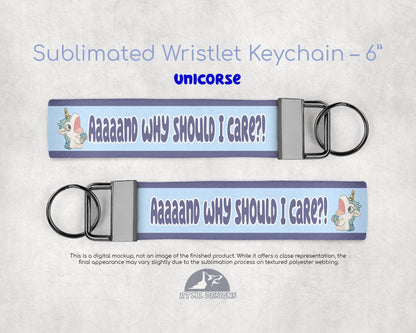 Unicorse - Key Fob 6" Wristlet Keychain