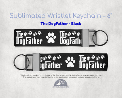 Dog Father - Key Fob 6" Wristlet Keychain