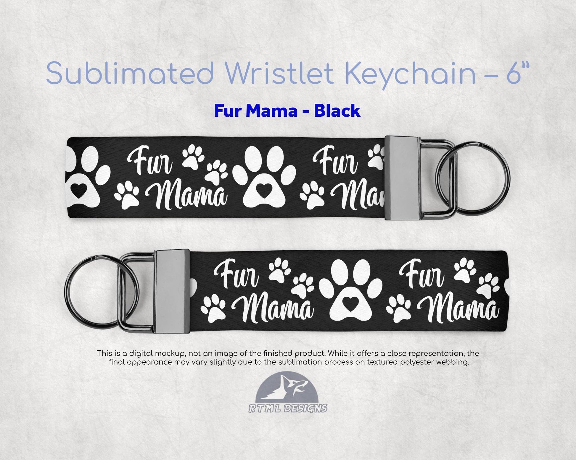 Fur Mama - Key Fob 6" Wristlet Keychain