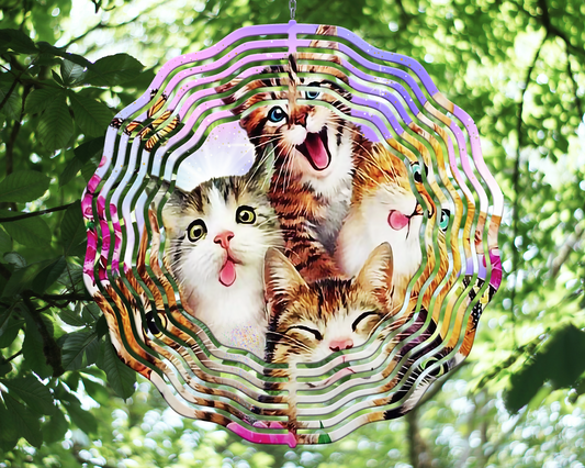 Metal Wind Spinners – Cute Cats