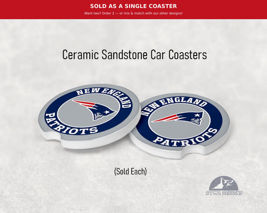 New England Patriots - Ceramic Car Coaster