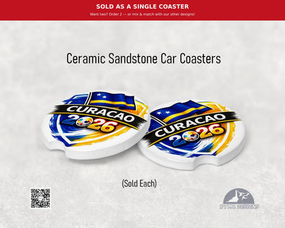 Curacao | World Cup 2026 - Ceramic Car Coaster