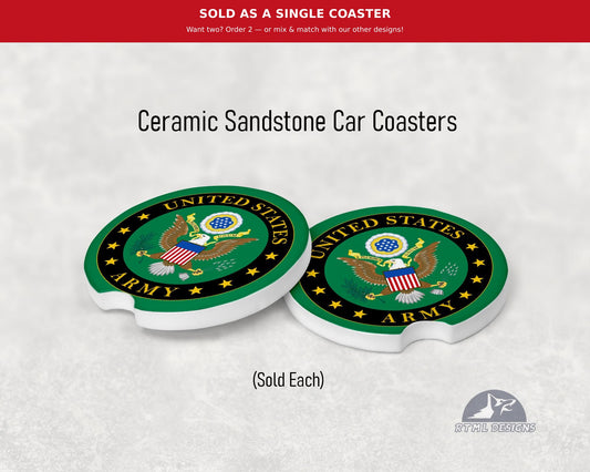 Military - ARMY - Ceramic Car Coaster
