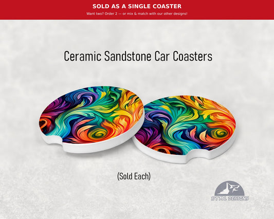 Colorful - Ceramic Car Coaster