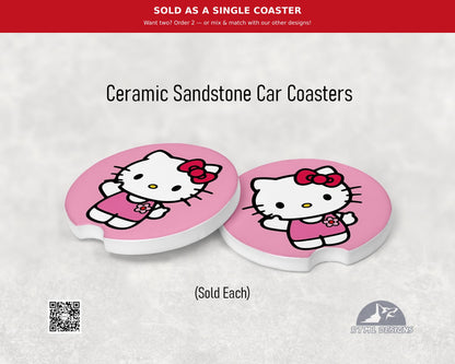 Hello Kitty #2 - Ceramic Car Coaster (Single Pack)