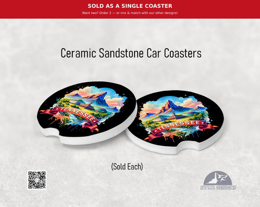 States: Tennessee - Ceramic Car Coaster