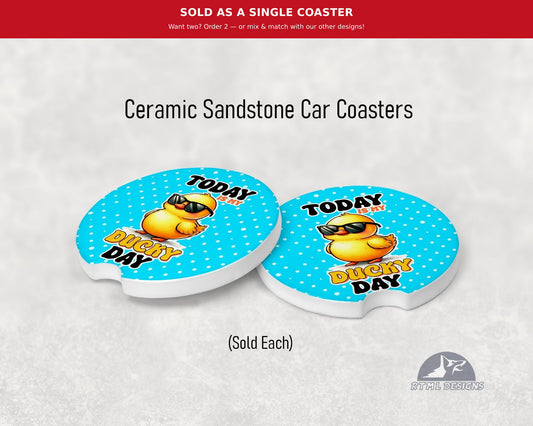 Ducky Day - Ceramic Car Coaster