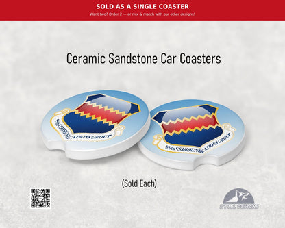 Air Force 55th Communications Group (N.E.) - Ceramic Car Coaster (Single Pack)