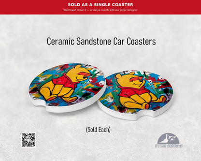 Pooh Graffiti - Ceramic Car Coaster