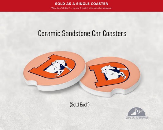 Denver Broncos - Ceramic Car Coaster