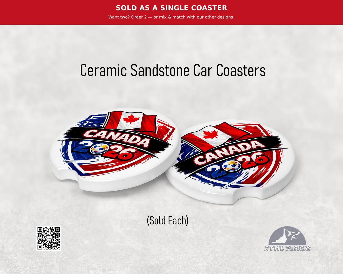 Canada | World Cup 2026 - Ceramic Car Coaster