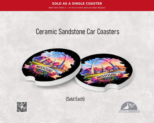 States: Missouri - Ceramic Car Coaster