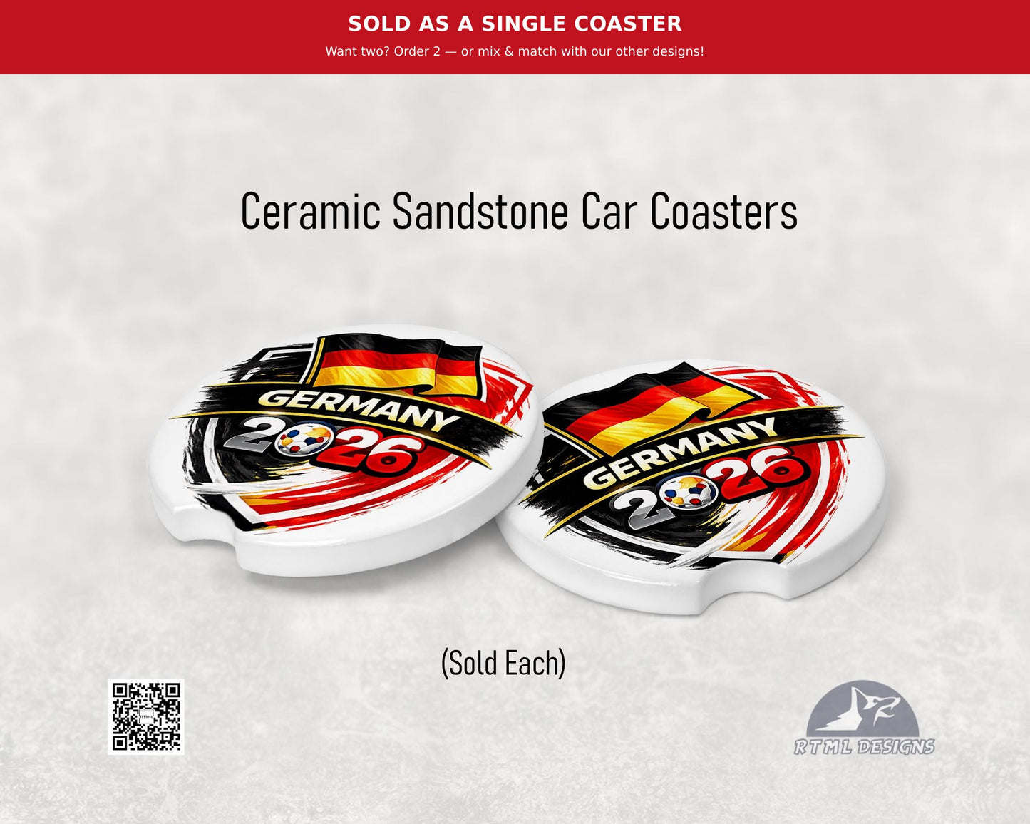 Germany | World Cup 2026 - Ceramic Car Coaster