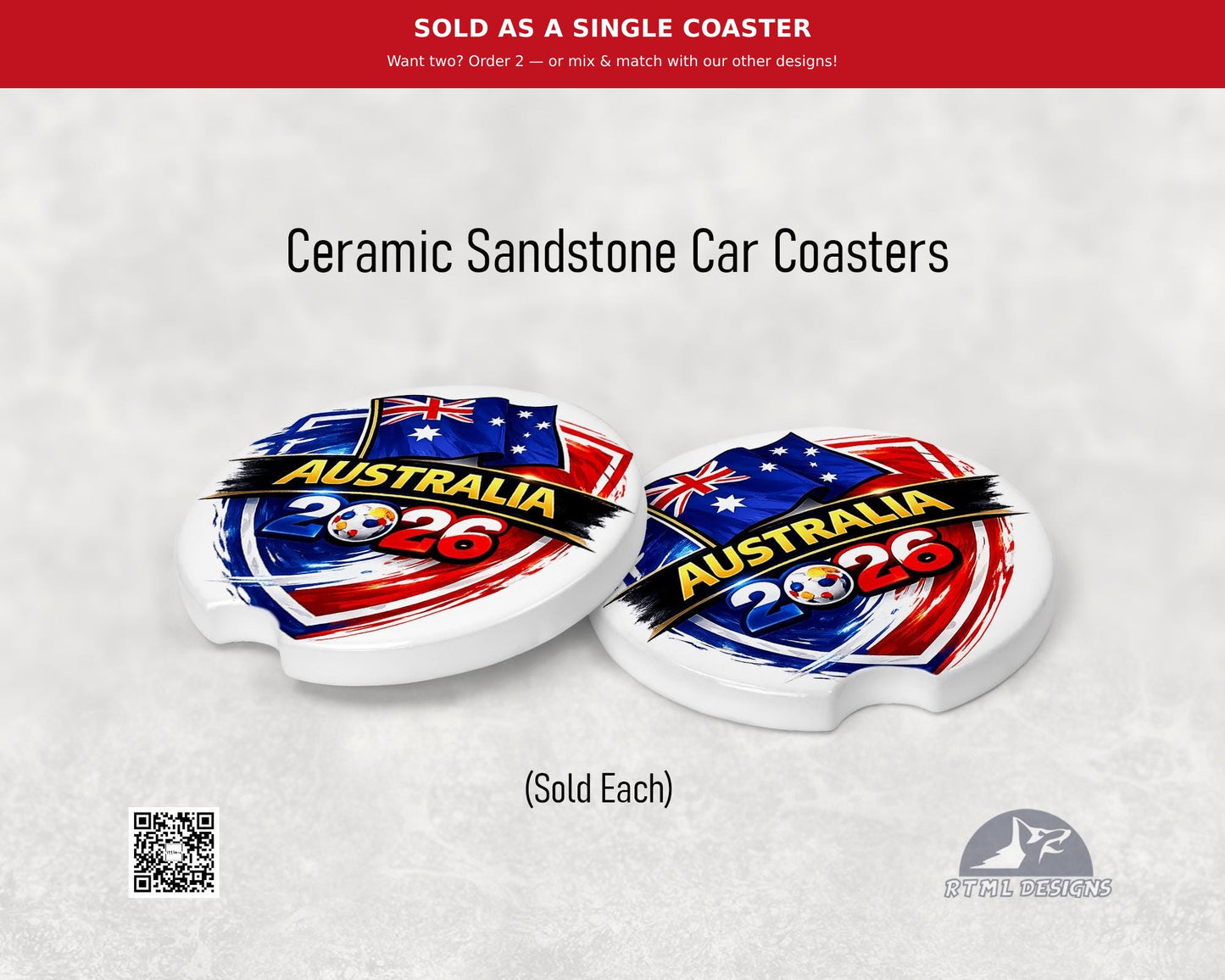 Australia | World Cup 2026 - Ceramic Car Coaster