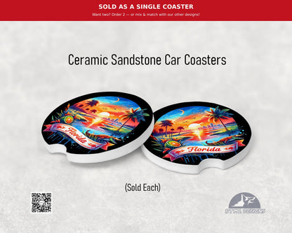 States: Florida - Ceramic Car Coaster