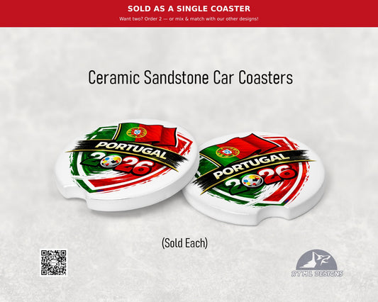 Portugal | World Cup 2026 - Ceramic Car Coaster