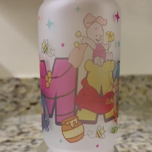16oz Frosted Libby Glass - Pooh (Various)