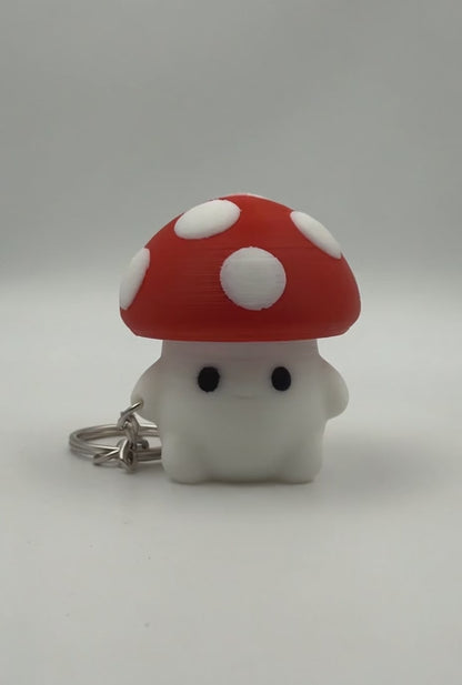Mushroom Buddy Fidget Clicker Keychain: Shroomy — 3D Printed