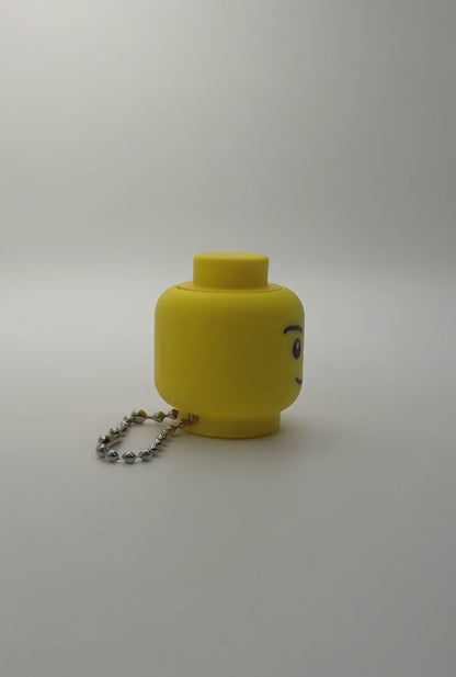 Brick Head Fidget Clicker Keychain — 3D Printed
