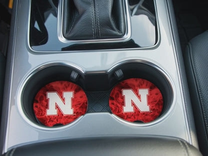 Nebraska - Ceramic Car Coaster | Officially Licensed Collegiate Product | University of Nebraska