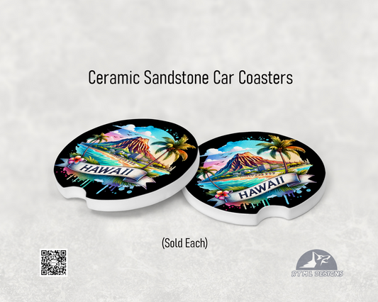 States: Hawaii - Ceramic Car Coaster