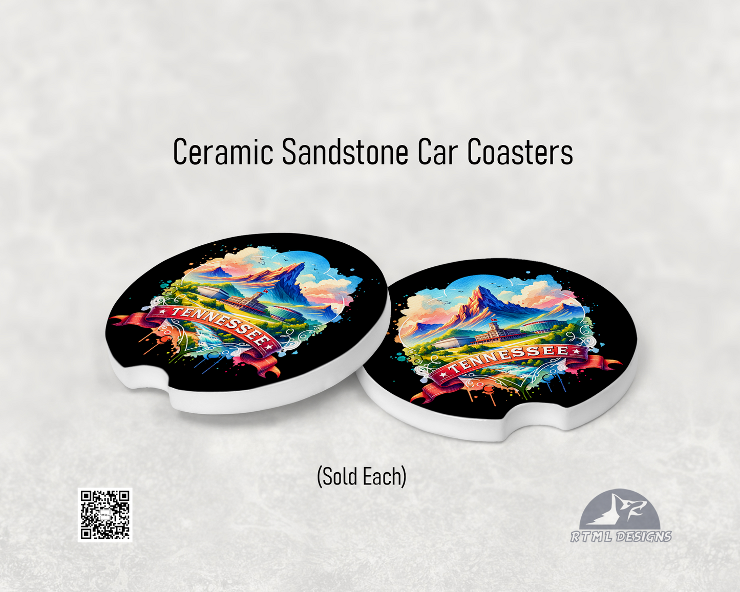 States: Tennessee - Ceramic Car Coaster